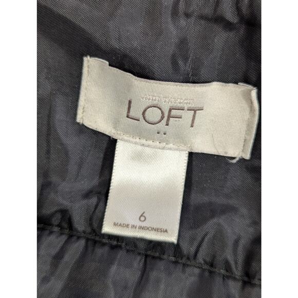 ANN TAYLOR LOFT! WOOL BLEND NUBBY FINISH, BLACK & WHITE TWEED SKIRT! SZ 6 - Picture 5 of 8